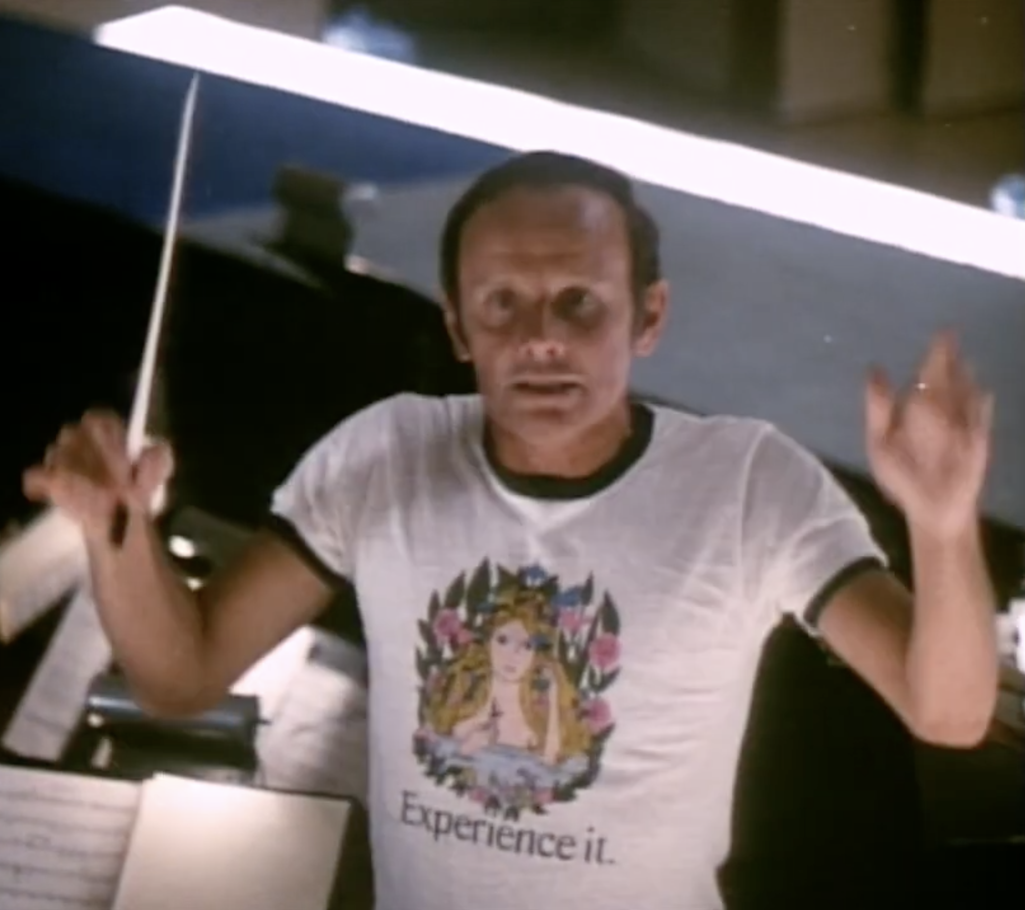 Herbal Essence 'Experience it' shirt worn by the composer in Smile (1975)